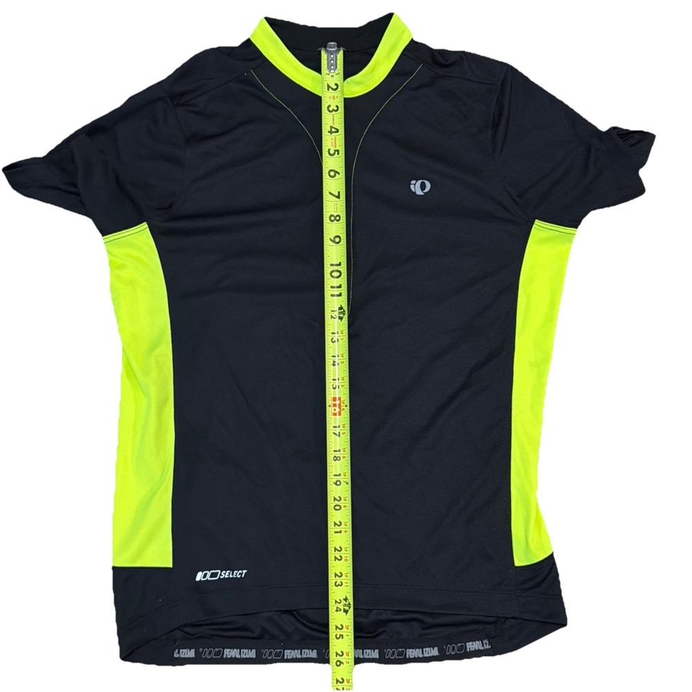 PEARL iZUMi Mens M Elite Pursuit Bike Cycling Jersey SS 1/2 Zip Hi Viz Black‎ - Picture 3 of 9